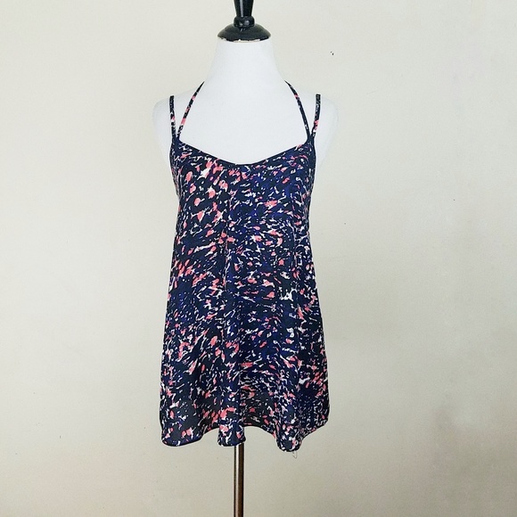 Warehouse UK Navy Floral Tank - Picture 1 of 6